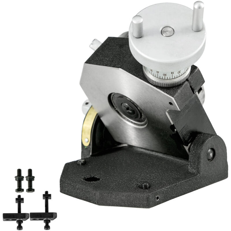 foto del prodotto tavolo rotante da 4 pollici, 100 mm orizzontale e verticale, tavolo rotante di precisione a 4 slot per fresatrice mt 2, 360 gradi per fresatura e