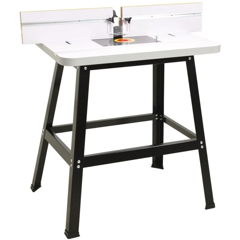 foto del prodotto tavolo router in acciaio e mdf 81x61x88 cm vidaxl