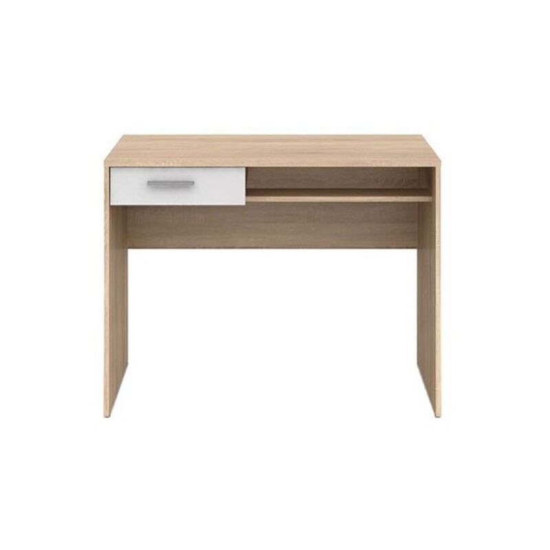 foto del prodotto tavolo scrivania 100 cm rovere cassetto piccola porta pc salvaspazio cameretta