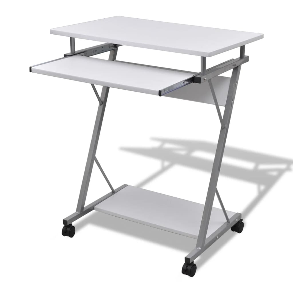 foto del prodotto tavolo scrivania per computer con ripiano estraibile biancocod mxl 97003