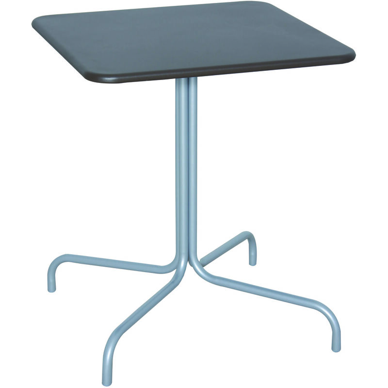 foto del prodotto tavolo tavolino quadrato con piede centrale per bar bistrot in alluminio 20959 moka 20955 