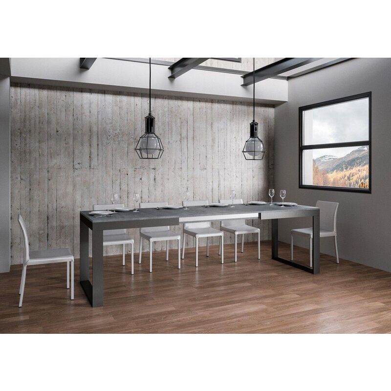 foto del prodotto tavolo tecno evolution 160 allungabile fino a 264 cm cemento