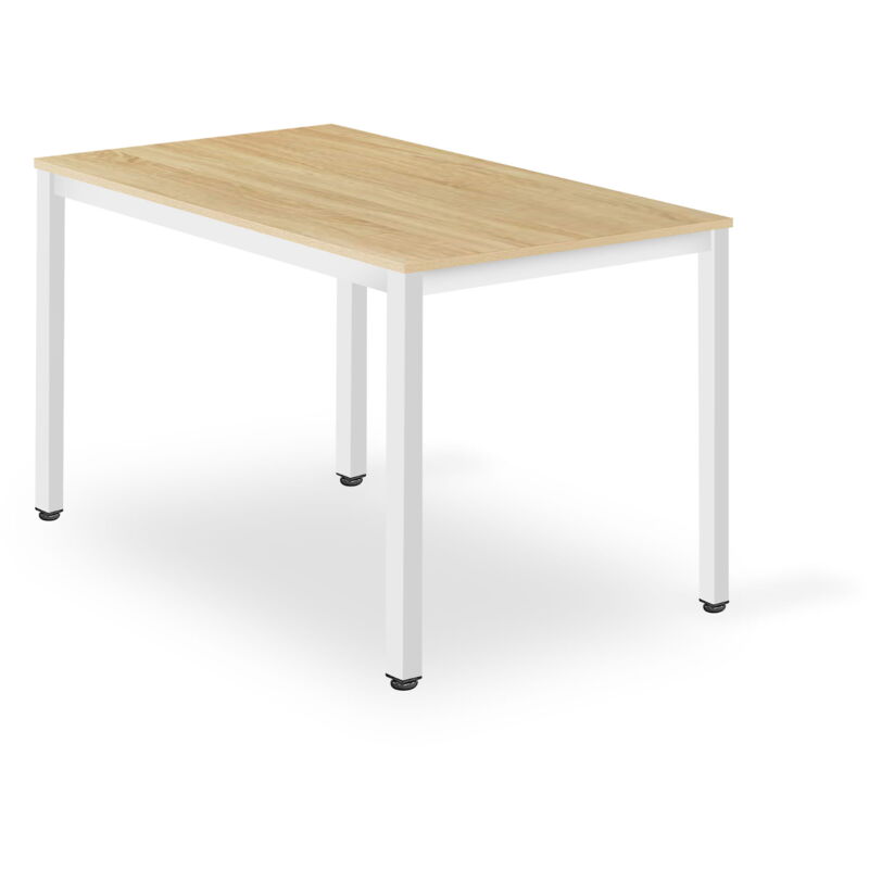 foto del prodotto tavolo tessa 120 cm x 60 cm rovere gambe bianche