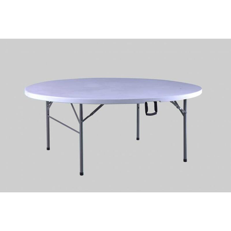 foto del prodotto tavolo tondo con gambe pieghevoli cm 182 x h. 74