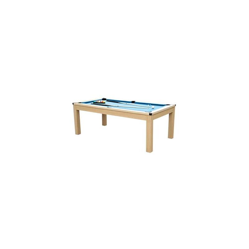 foto del prodotto tavolo trasformabile biliardo e ping pong 213x112x81,5 cm blu balthazar
