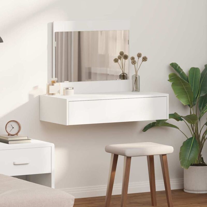 foto del prodotto tavolo trucco a parete bianco 83x40x70 cm vidaxl