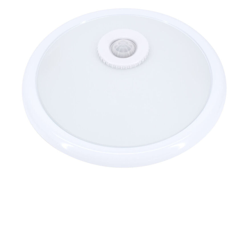 foto del prodotto tazan pir led soffitto 2x40w e27 ip20 acciaio e vetro 295x295mm