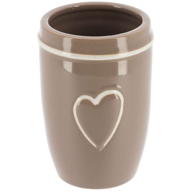 foto del prodotto tazza a cuore di vetro taupe tendance