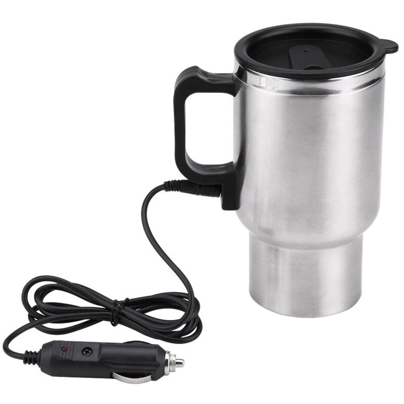 foto del prodotto tazza riscaldante per auto bollitore per auto, tazza riscaldante per auto elettrica in acciaio inossidabile per caff , t , acqua 450ml 12v dewin