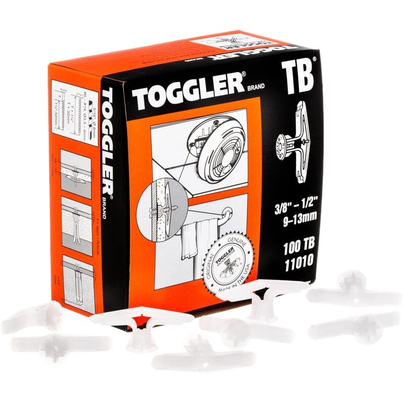 foto del prodotto tb 20 mm 100 pezzi di ancoraggio a parete cava 104460847 toggler