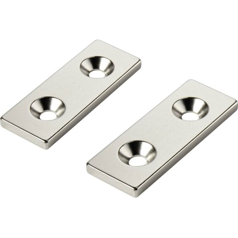 foto del prodotto tc 12250648 magnete permanente rettangolare l x l x a 40 x 15 x 3 mm m4 temperatura limite max. 150 tru components