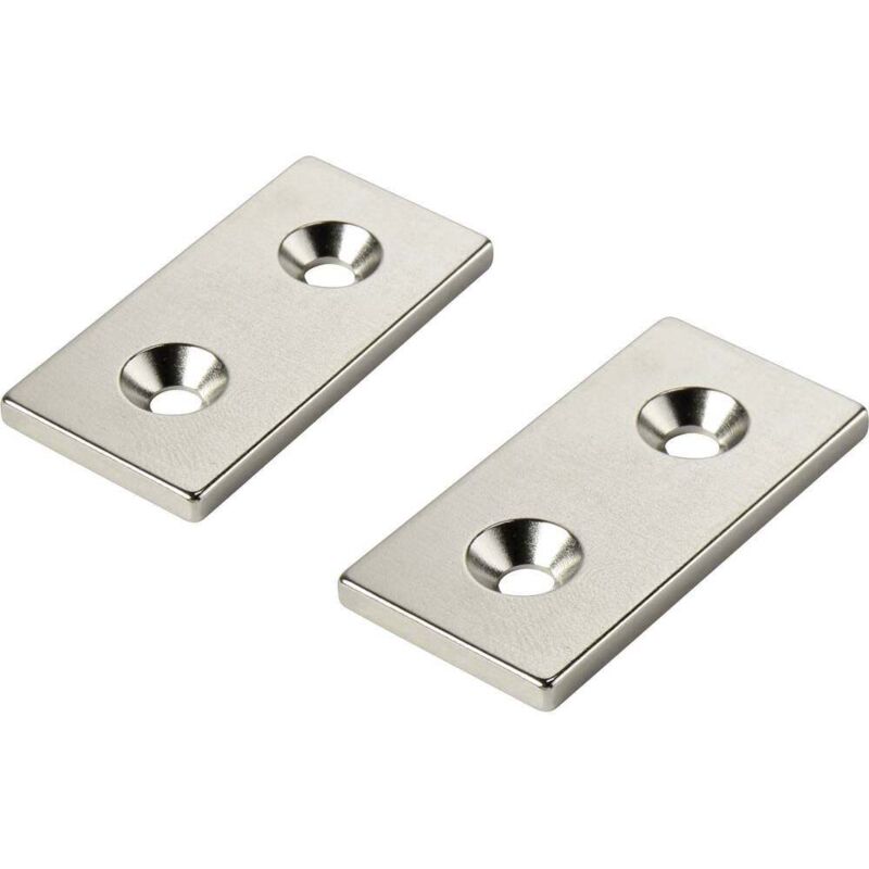 foto del prodotto tc 12250652 magnete permanente rettangolare l x l x a 40 x 20 x 5 mm m4 temperatura limite max. 150 tru components
