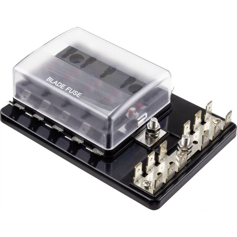 foto del prodotto tc 9070604 portafusibile automotive con indicatore di stato adatto per fusibile a lama standard 30 a 32 tru components