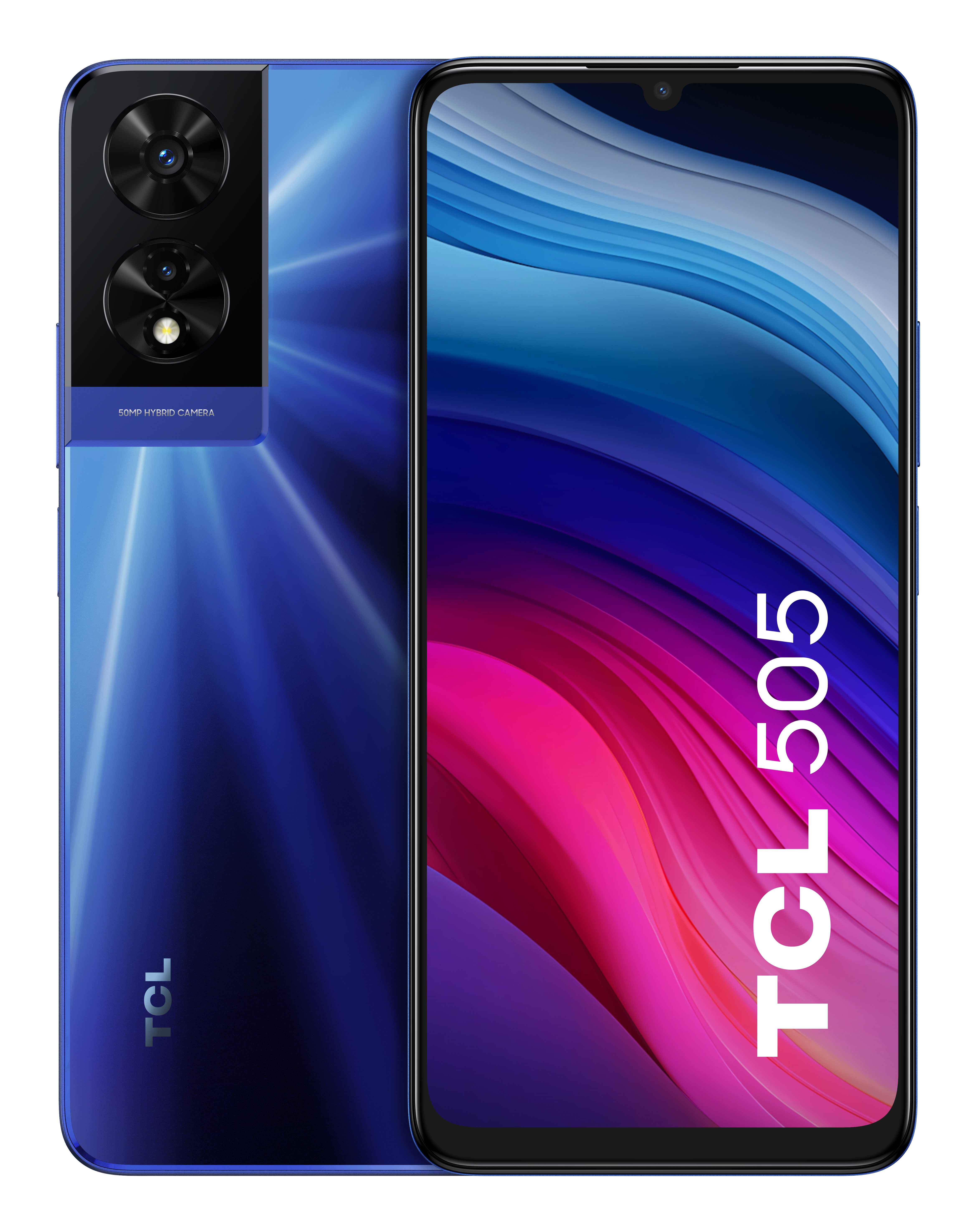 foto del prodotto tcl 505 17,1 cm 6.75 doppia sim android 14 4g usb tipo c 8 gb 512 gb 5010 mah blu