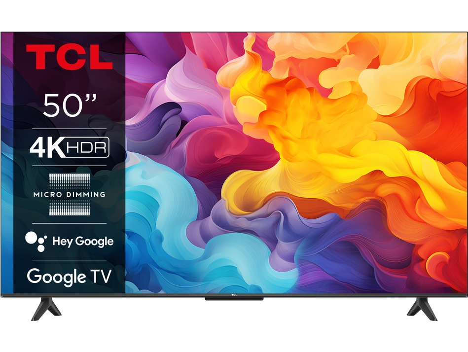 foto del prodotto tcl p61 smart tv ultra hd 4k 50 50p61b, dolby audio, controlli vocali, google tv