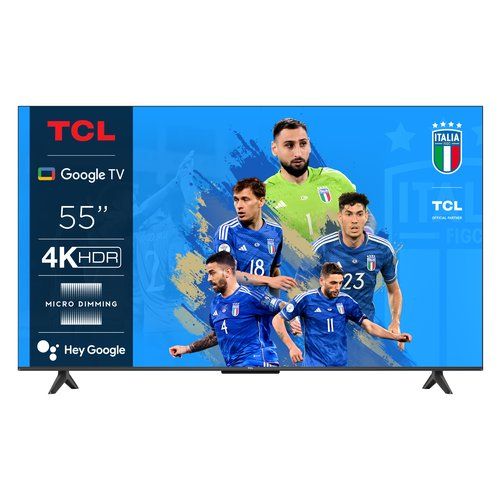 foto del prodotto tcl p61 smart tv ultra hd 4k 55 55p61b, dolby audio, controlli vocali, google tv