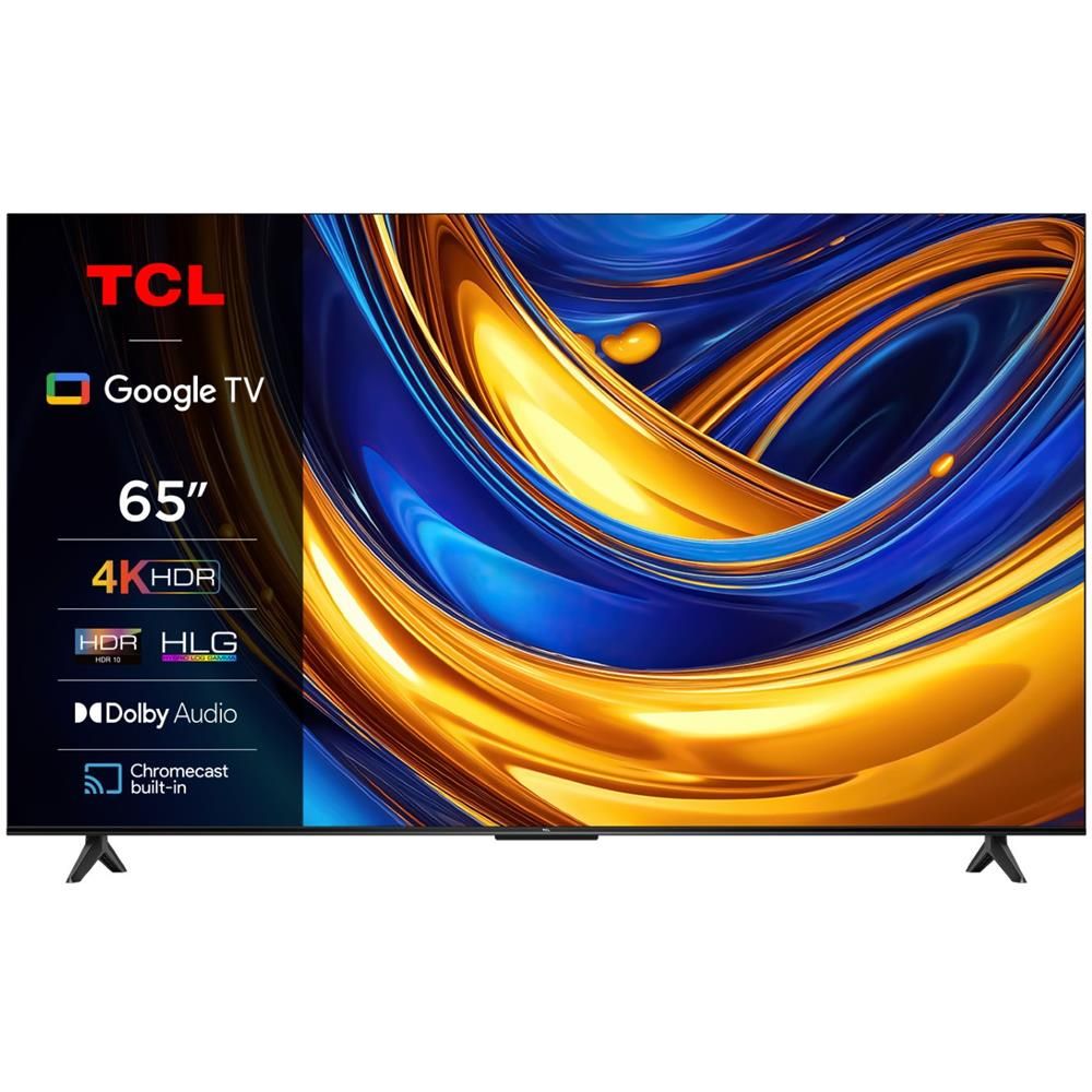 foto del prodotto tcl p61 smart tv ultra hd 4k 65 65p61b, dolby audio, controlli vocali, google tv