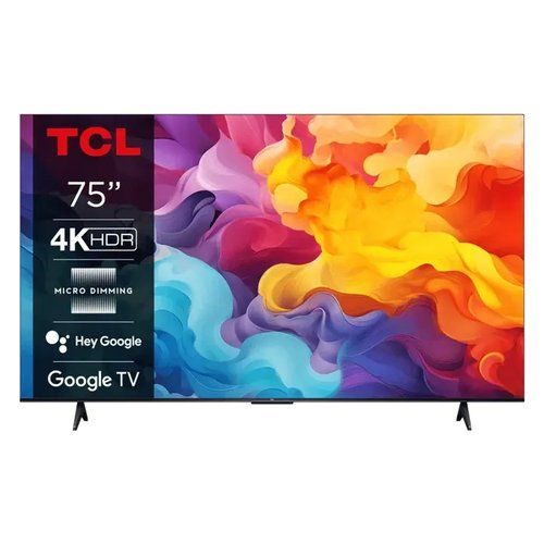 foto del prodotto tcl p61 smart tv ultra hd 4k 75 75p61b, dolby audio, controlli vocali, google tv