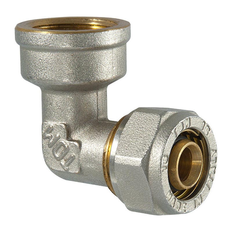 foto del prodotto tdm raccordo curvo femmina a compressione per tubo multistrato 1 x 26 3,0 mm