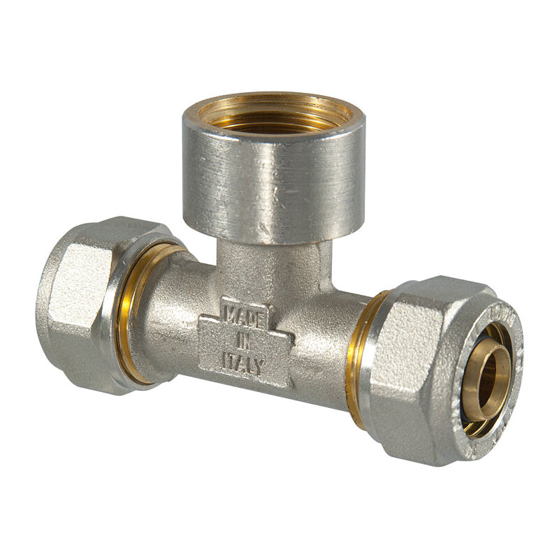 foto del prodotto tdm tee femmina a compressione per tubo multistrato 26 x 1 x 26 3,0 mm