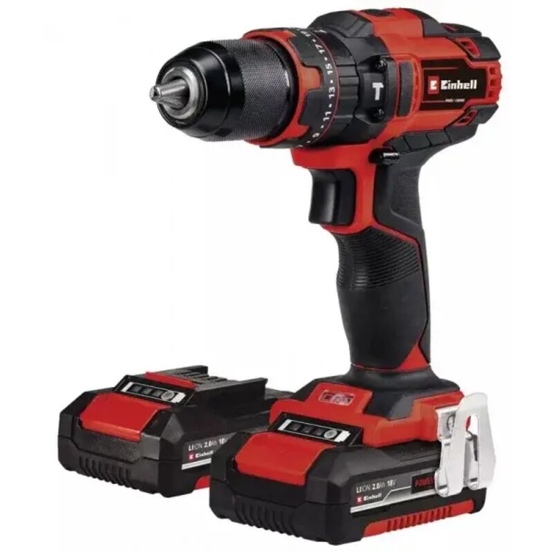 foto del prodotto te cd 18 40 li i trapano a percussione a batteria 18 v con accessori 64 pz. einhell