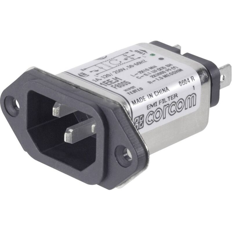 foto del prodotto te connectivity 6609006 9 6609006 9 filtro di rete con connettore 250 v ac 6 a 465 mh 1 pz.
