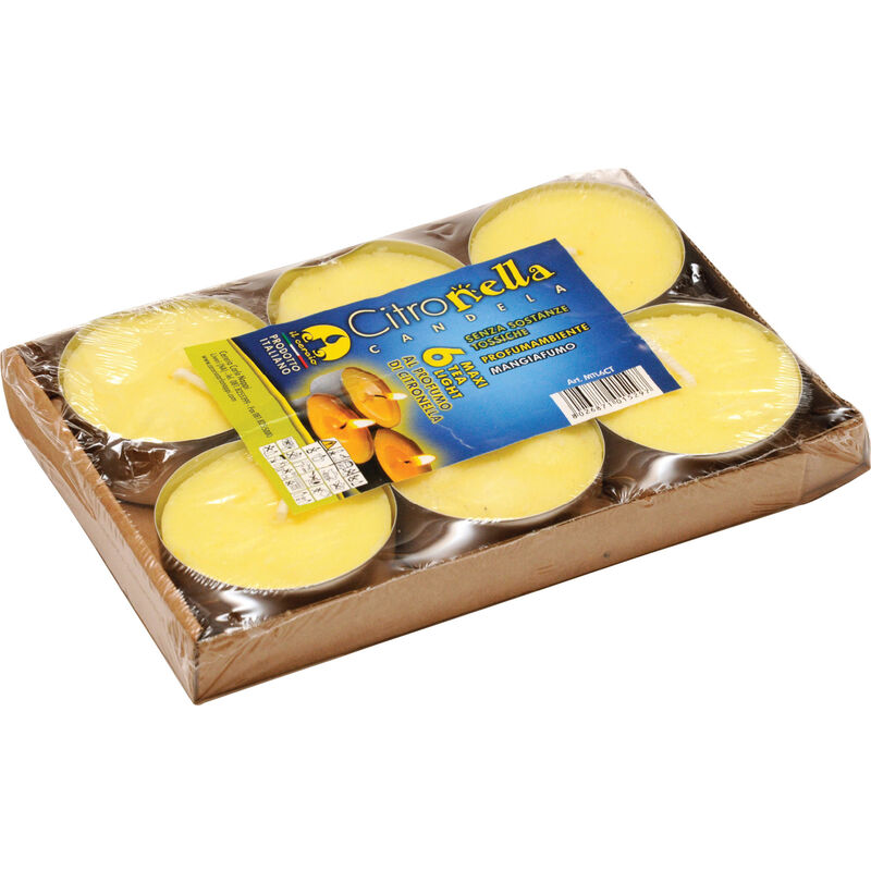 foto del prodotto tea light maxi citronella d.60 conf. 6 pz.