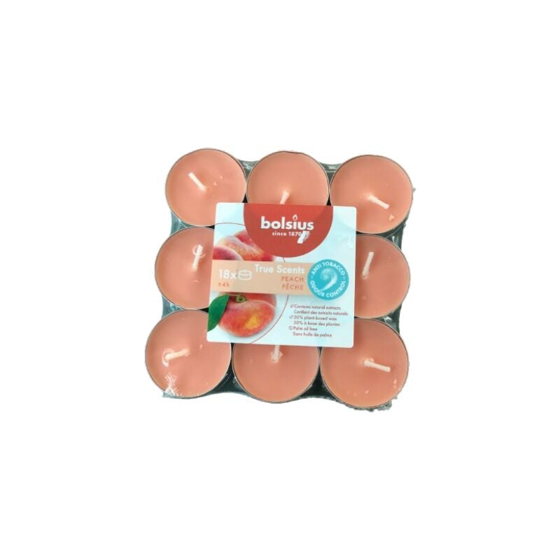 foto del prodotto tealight 18pz 4h peach bolsius