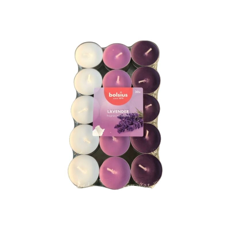 foto del prodotto tealight 30pz 3.5h lavender bolsius