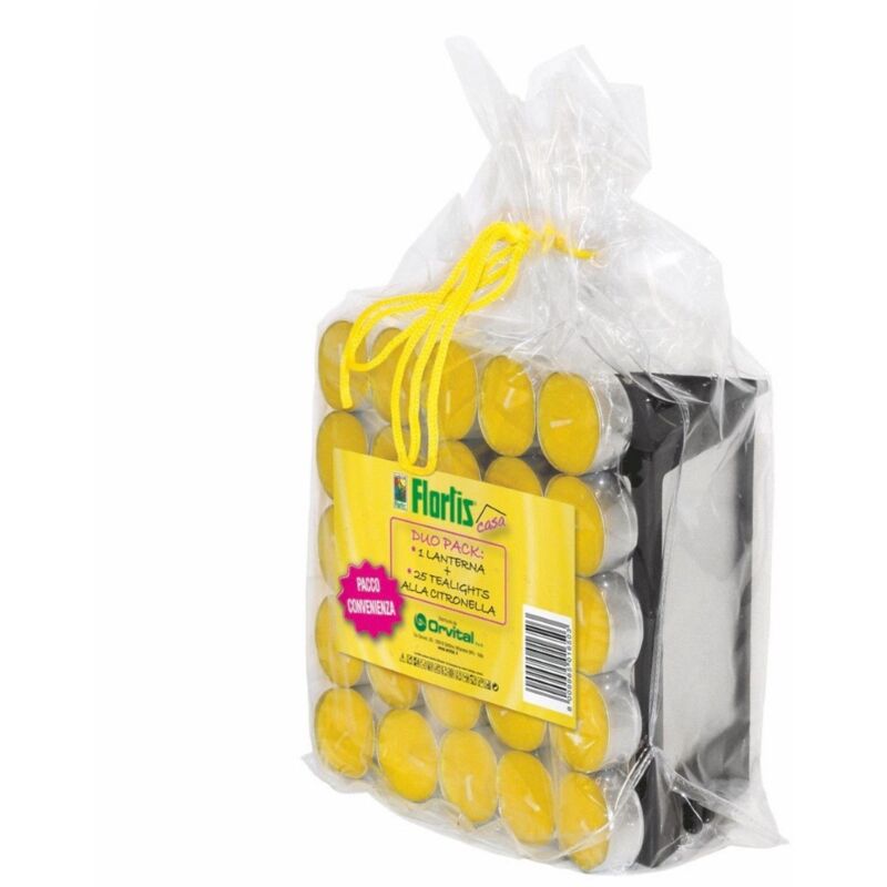 foto del prodotto tealights citronella 4 h, 25 pezzi orvital spa