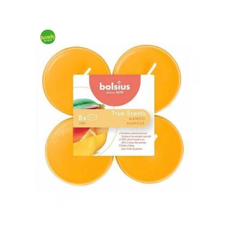 foto del prodotto tealights maxi bolsius fr. mango pz 8