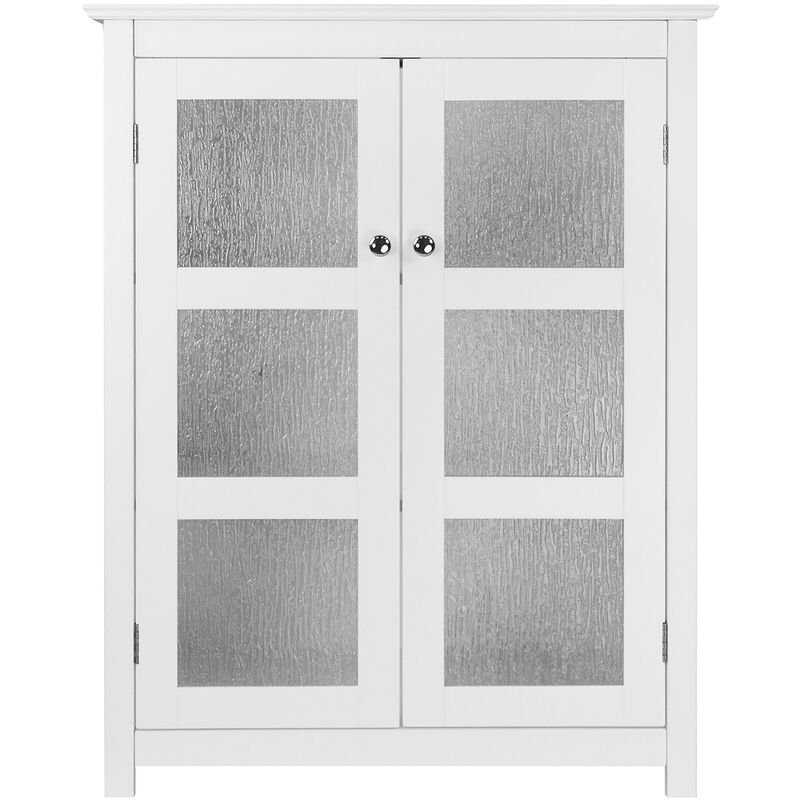 foto del prodotto teamson home connor arredo bagno 2 porte in vetro cassette bianco elg 580