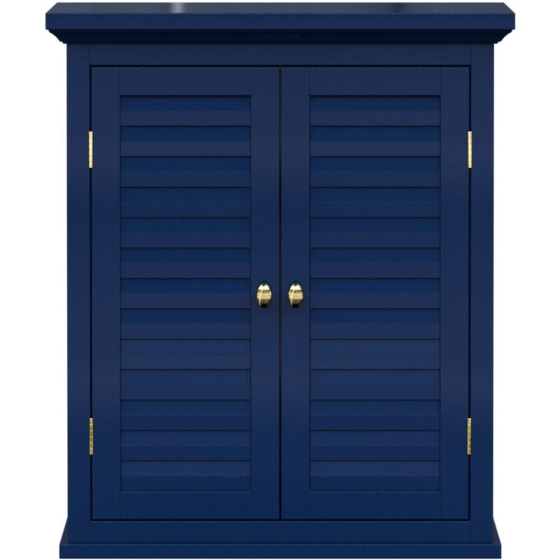 foto del prodotto teamson home elegant home fashions armadietto murale blu navy porte lamellari