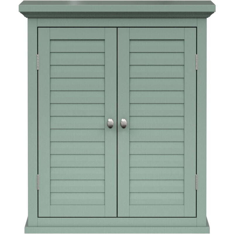 foto del prodotto teamson home elegant home fashions armadietto murale porte lamellari verde salvia