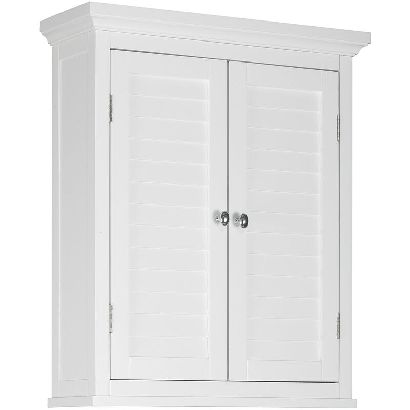 foto del prodotto teamson home mobile del bagno parete legno bianco doppia porta elg 583