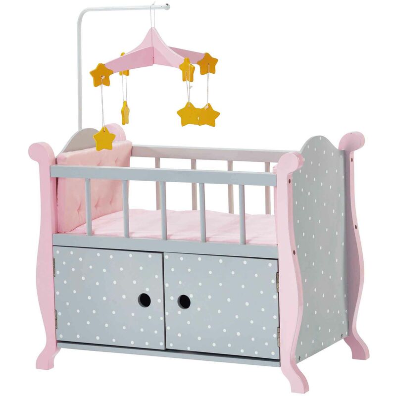 foto del prodotto teamson kids culla armadietto arredamento legno per bambole 45 cm olivia s world td 0206ag