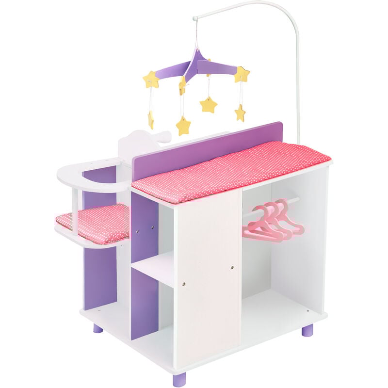 foto del prodotto teamson kids guardaroba mobili per bambole in legno giochi bimba olivia s world td 0203a