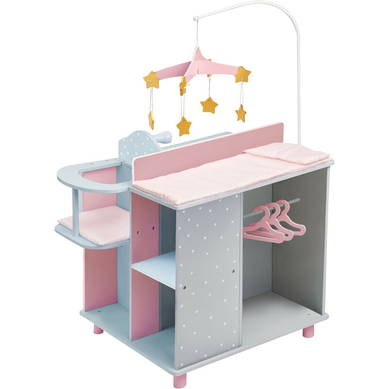 foto del prodotto teamson kids guardaroba mobili per bambole in legno giochi bimba olivia s world td 0203ag