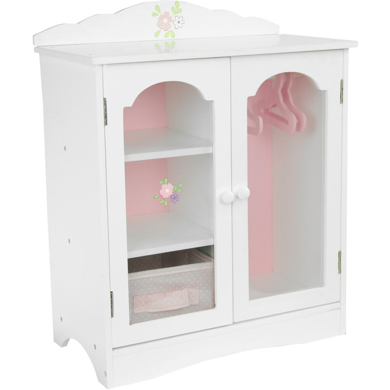 foto del prodotto teamson kids guardaroba per bambole armadio legno mobili giochi olivia s world td 0210a