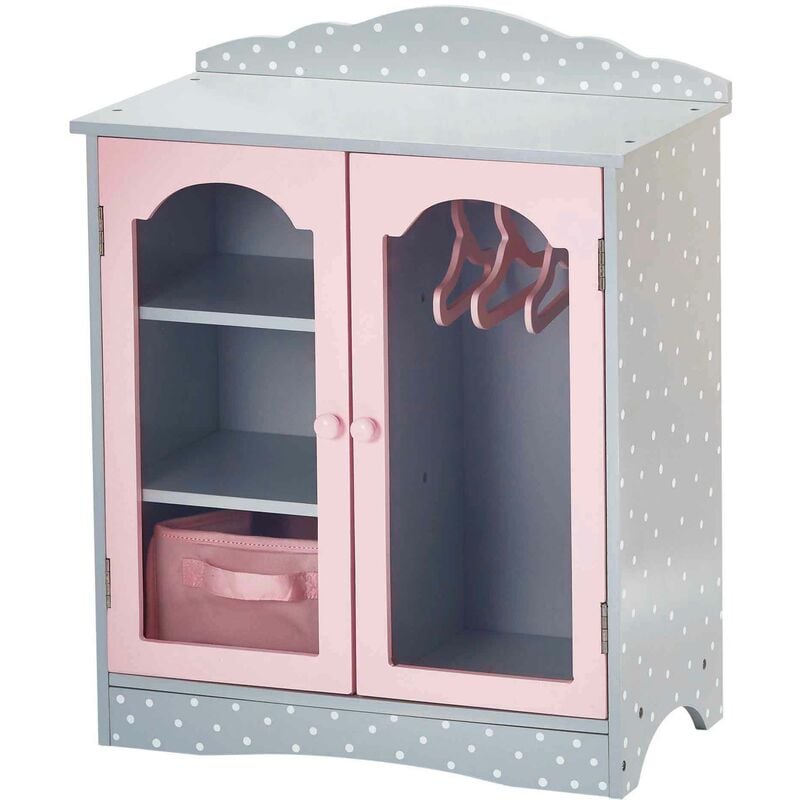 foto del prodotto teamson kids guardaroba per bambole armadio legno mobili giochi olivia s world td 0210ag