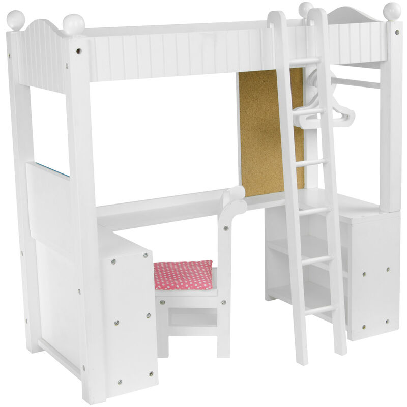 foto del prodotto teamson kids letto a castello e scrittoio per bambole giochi ruolo olivias world td 0204a