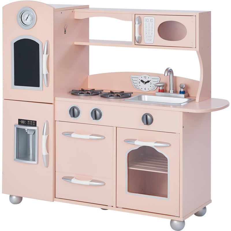 foto del prodotto teamson kids rosa cucina per bambini legno gioco giocattolo imitazione td 11414p