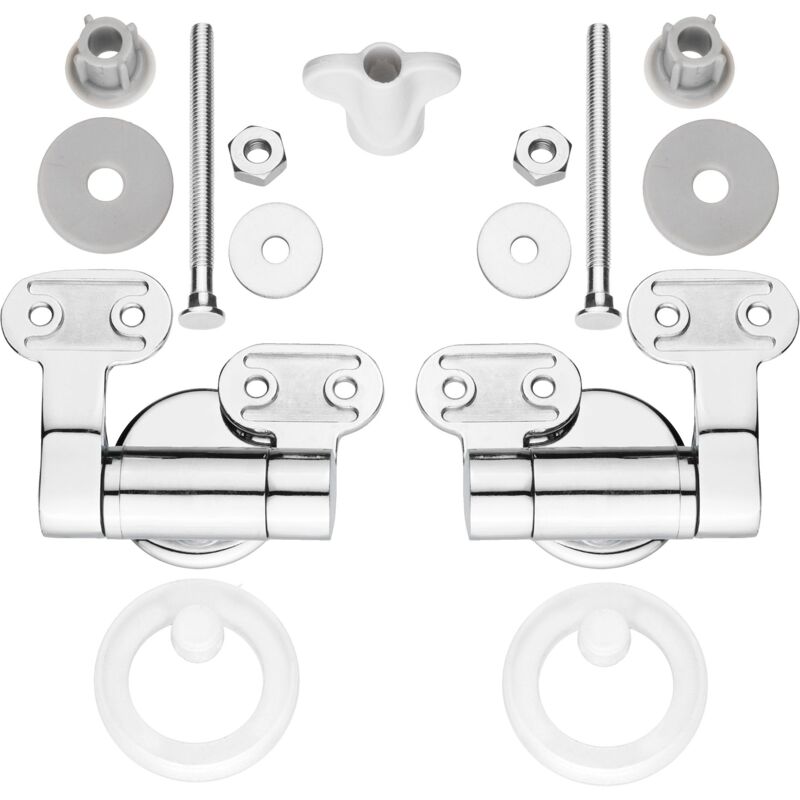 foto del prodotto tec364980 set di fissaggio per sedile per wc in acrilico con chiusura automatica cornat