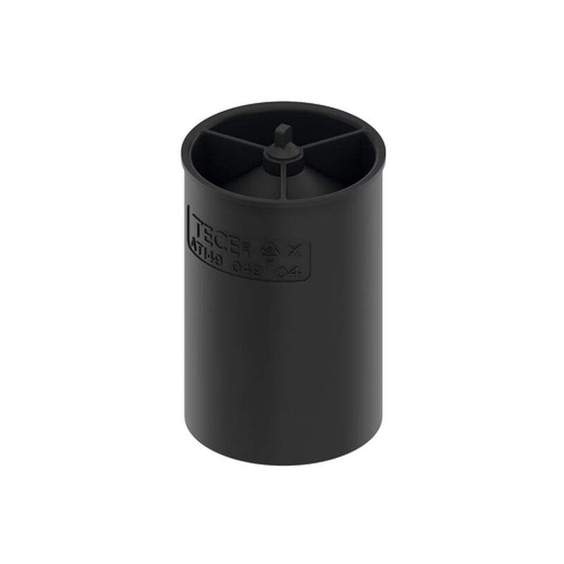 foto del prodotto tece 660018 drainline sifone a membrana per scarico, altezza 7,4 cm, colore nero