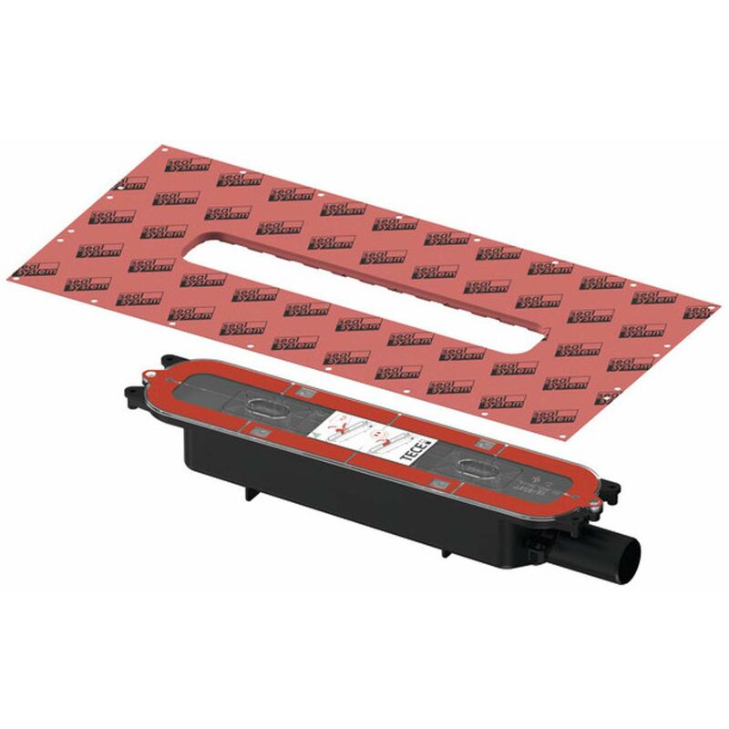 foto del prodotto tece drainprofile sifone per profilo doccia, ultrasottile, scarico laterale dn40 673001