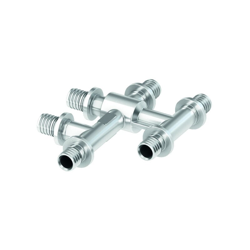 foto del prodotto tece raccord de croisement flex, laiton nickel , 718501, 718501
