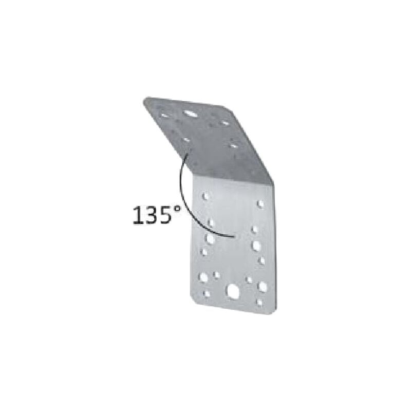 foto del prodotto tecfi 5 pezzi piastra angolare 135 gradi zincata staffa ancoraggio fissaggio legno codice td 07