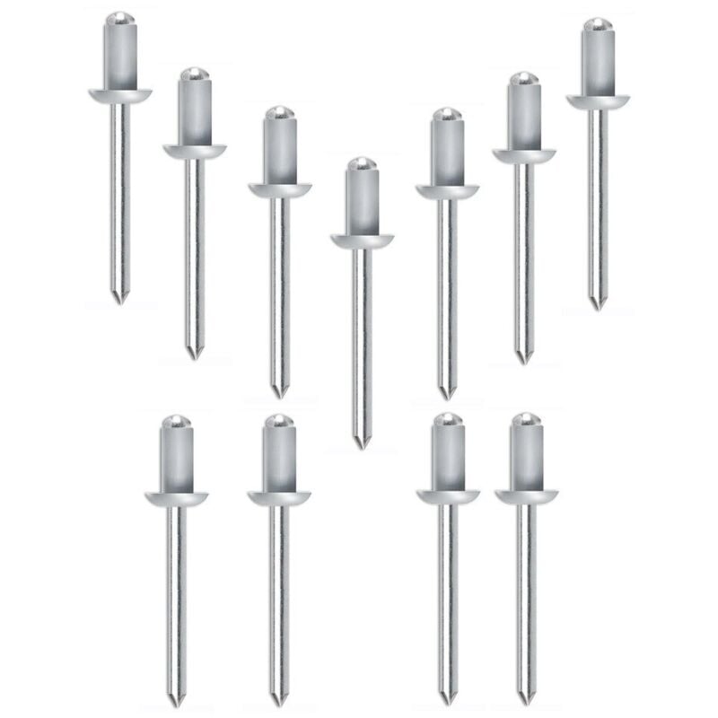 foto del prodotto tecfi - blister 25 pz rivetti a strappo rivetto alluminio testa bombata d 6x12 l mm