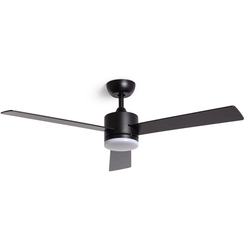 foto del prodotto techbrey ventilatore da soffitto silenzioso fleves 132cm motore dc, colore lama nero, telecomando, con luce, wifi false