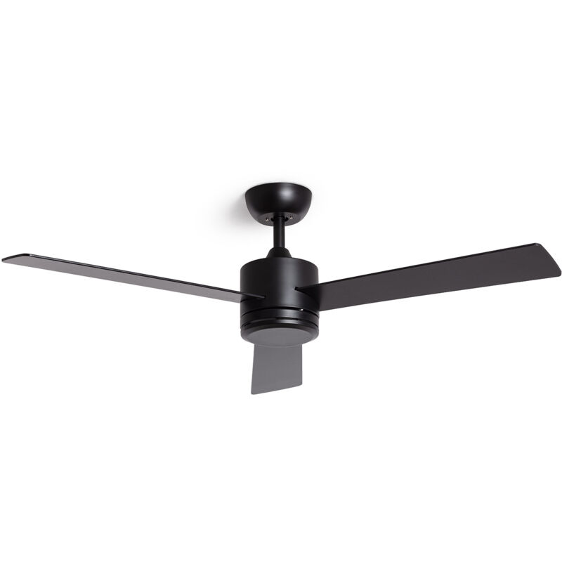 foto del prodotto techbrey ventilatore da soffitto silenzioso fleves 132cm motore dc, colore lama nero, telecomando, senza luce, wifi false